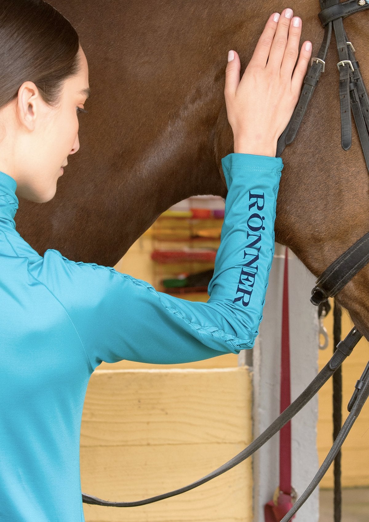 Rönner Braid Quarter Zip Long - Sleeve | Jade - Rönner - Equiluxe Tack