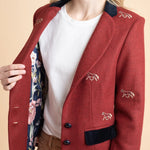 Rönner Cavaletti Blazer | Embroidered Italian Wool | Burgundy - Rönner - Equiluxe Tack