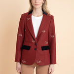 Rönner Cavaletti Blazer | Embroidered Italian Wool | Burgundy - Rönner - Equiluxe Tack