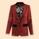 Rönner Cavaletti Blazer | Embroidered Italian Wool | Burgundy - Rönner - Equiluxe Tack