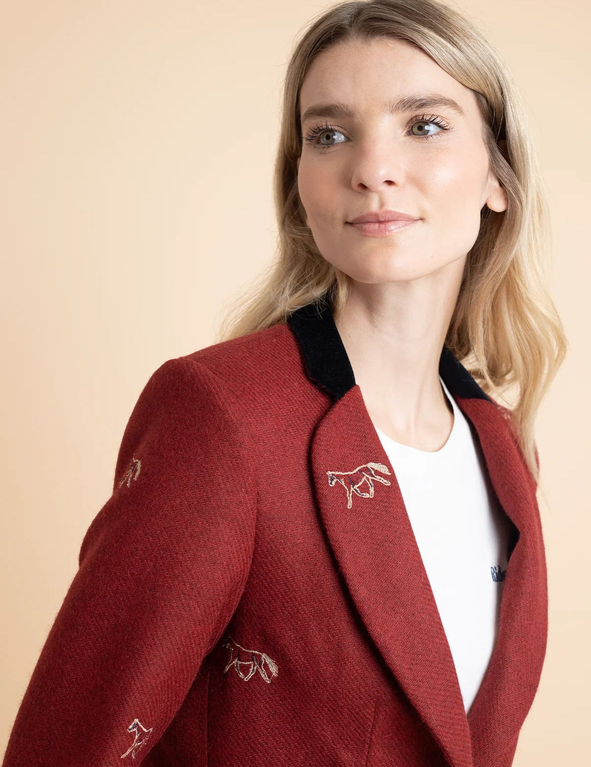 Rönner Cavaletti Blazer | Embroidered Italian Wool | Burgundy - Rönner - Equiluxe Tack