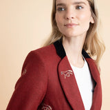 Rönner Cavaletti Blazer | Embroidered Italian Wool | Burgundy - Rönner - Equiluxe Tack