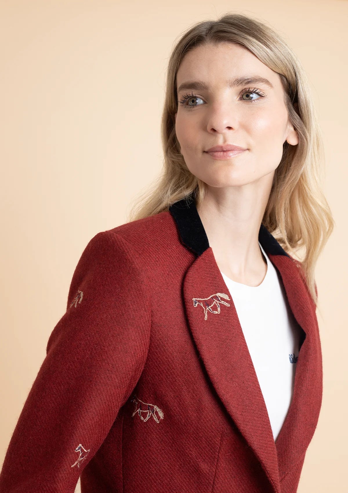 Rönner Cavaletti Blazer | Embroidered Italian Wool | Burgundy - Rönner - Equiluxe Tack