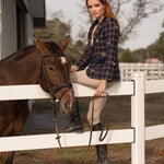 Rönner Cavaletti Blazer | Embroidered Italian Wool | Navy Plaid - Rönner - Equiluxe Tack