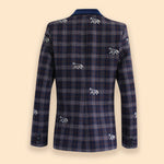 Rönner Cavaletti Blazer | Embroidered Italian Wool | Navy Plaid - Rönner - Equiluxe Tack