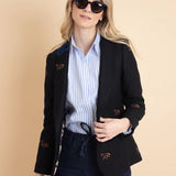 Rönner Cavaletti Blazer | Embroidered Italian Wool | Noir - Rönner - Equiluxe Tack