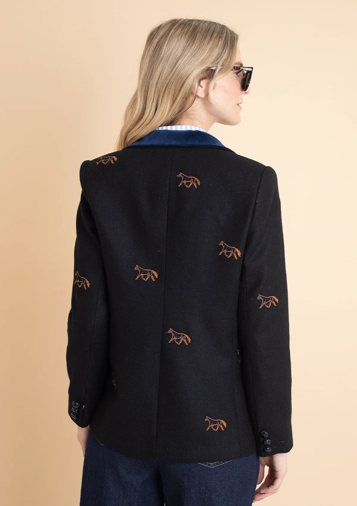 Rönner Cavaletti Blazer | Embroidered Italian Wool | Noir - Rönner - Equiluxe Tack