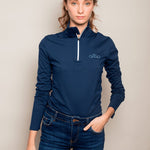 Rönner Devotion Quarter - Zip | Embroidered - Navy | Medium - Weight - Rönner - Equiluxe Tack