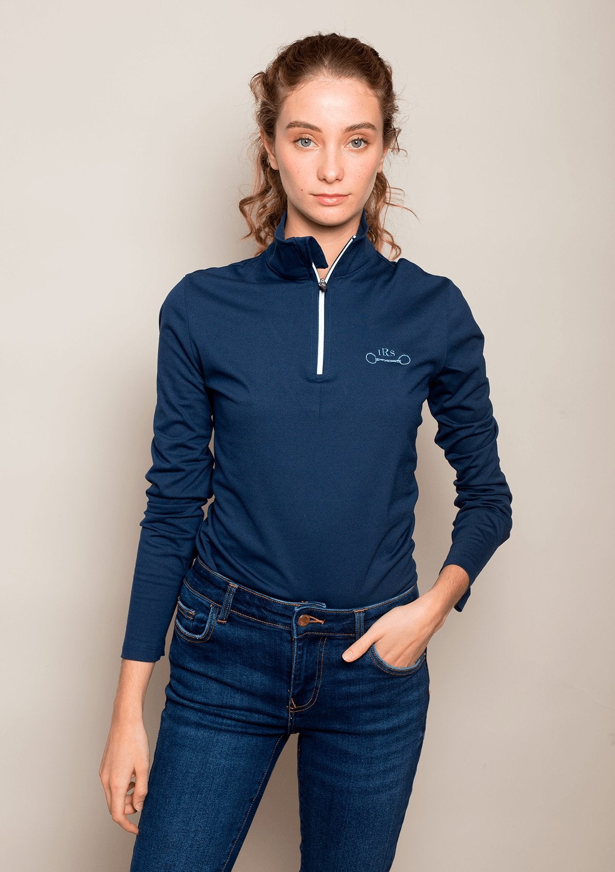 Rönner Devotion Quarter - Zip | Embroidered - Navy | Medium - Weight - Rönner - Equiluxe Tack