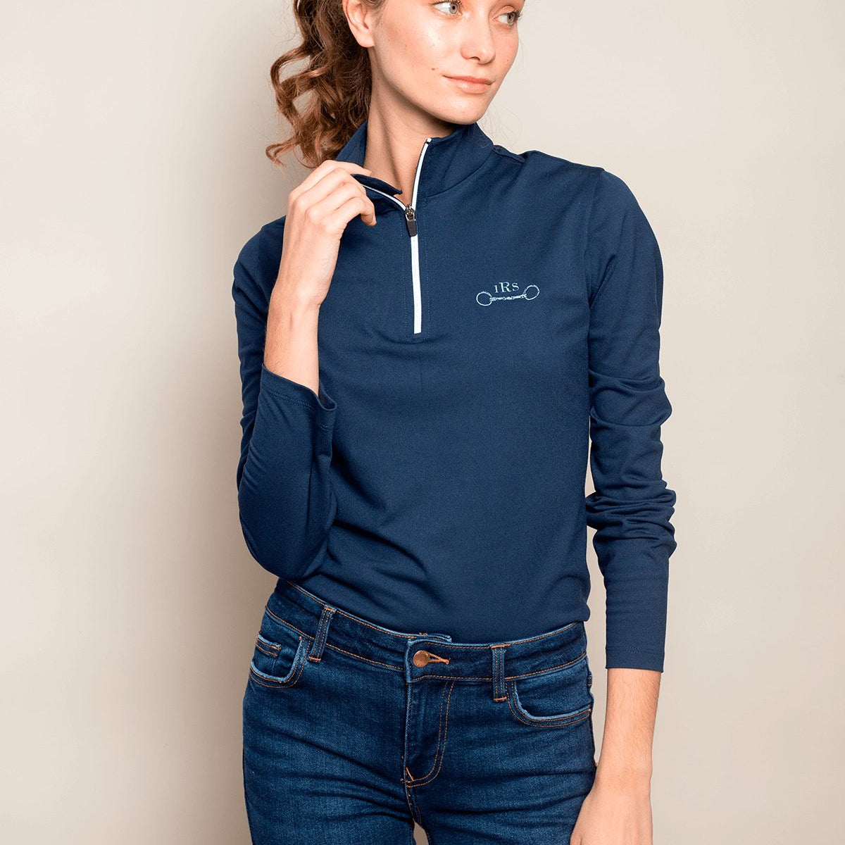 Rönner Devotion Quarter - Zip | Embroidered - Navy | Medium - Weight - Rönner - Equiluxe Tack