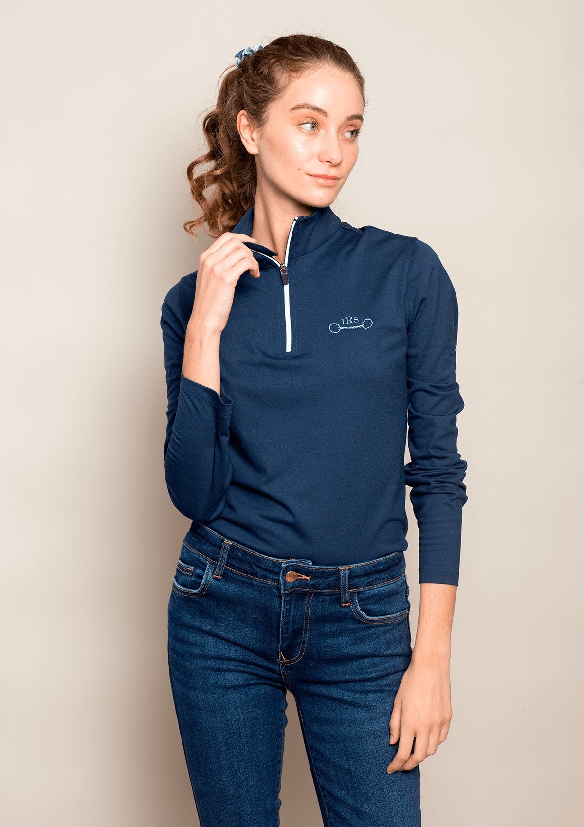 Rönner Devotion Quarter - Zip | Embroidered - Navy | Medium - Weight - Rönner - Equiluxe Tack