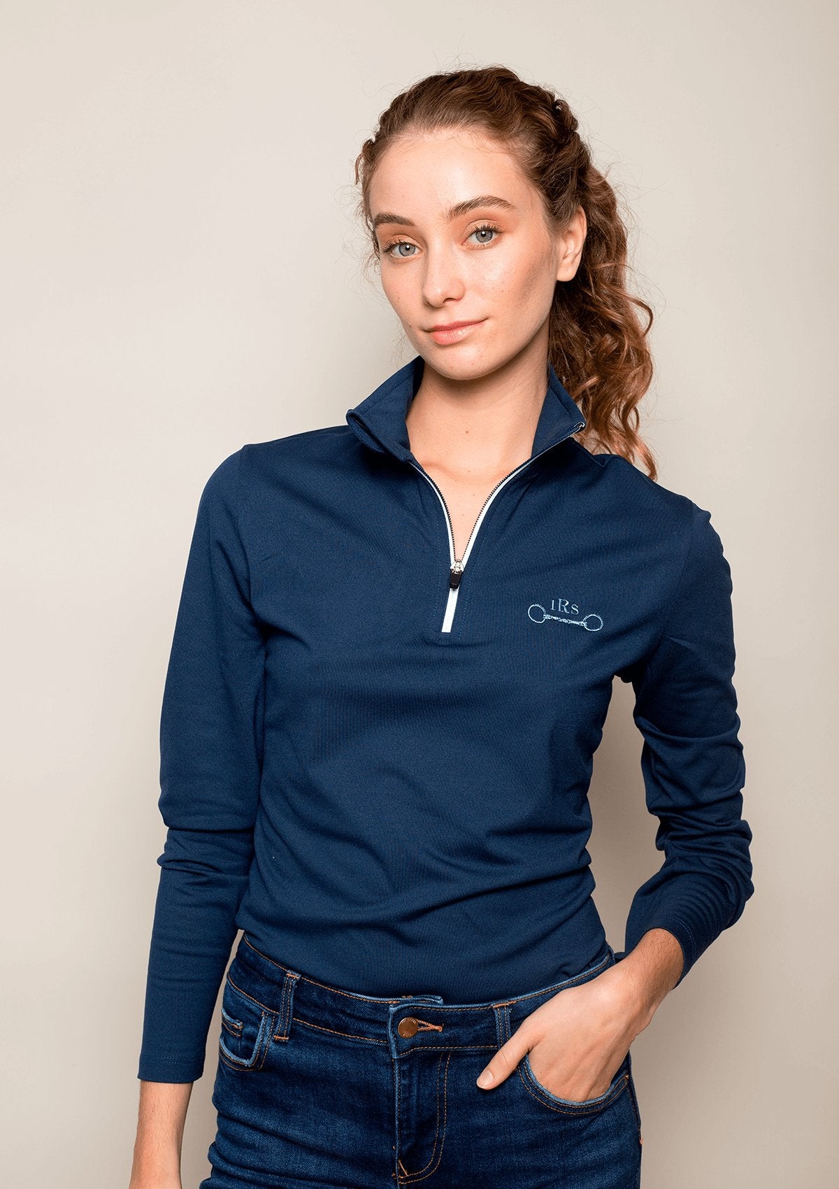 Rönner Devotion Quarter - Zip | Embroidered - Navy | Medium - Weight - Rönner - Equiluxe Tack