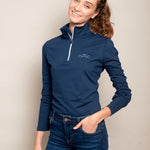 Rönner Devotion Quarter - Zip | Embroidered - Navy | Medium - Weight - Rönner - Equiluxe Tack