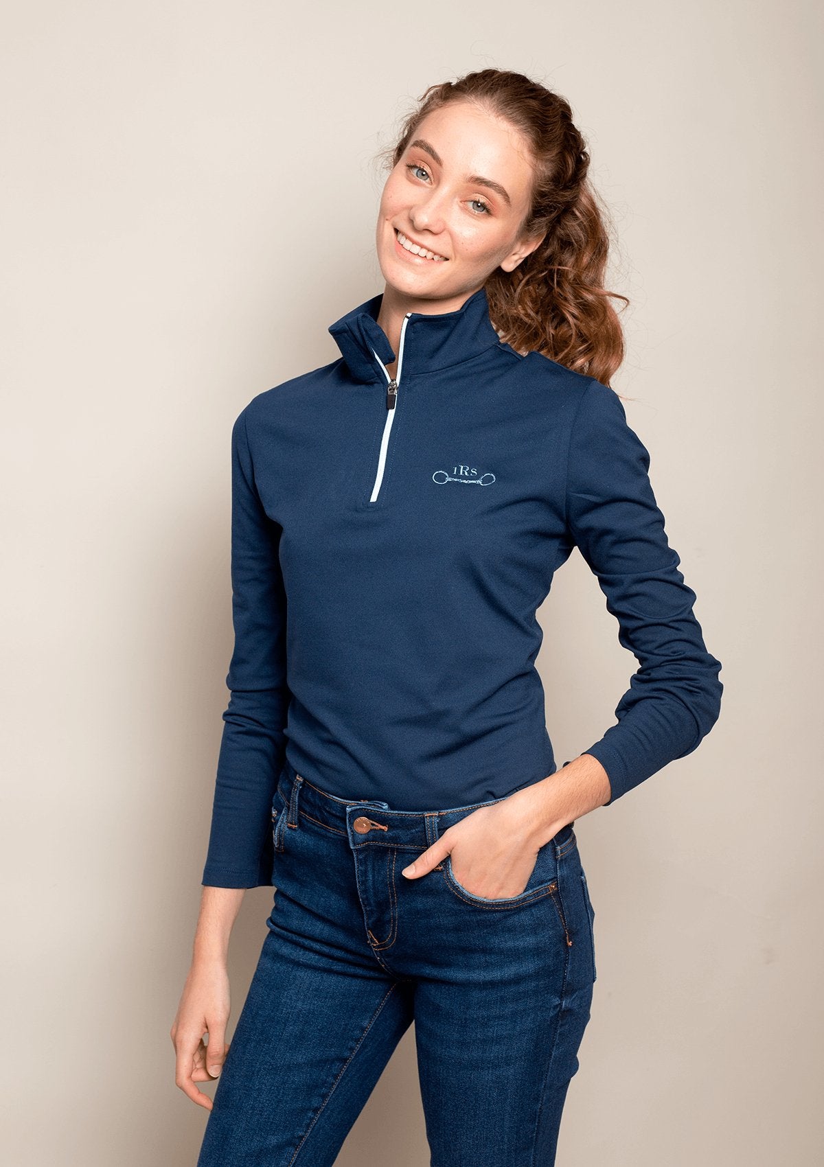 Rönner Devotion Quarter - Zip | Embroidered - Navy | Medium - Weight - Rönner - Equiluxe Tack