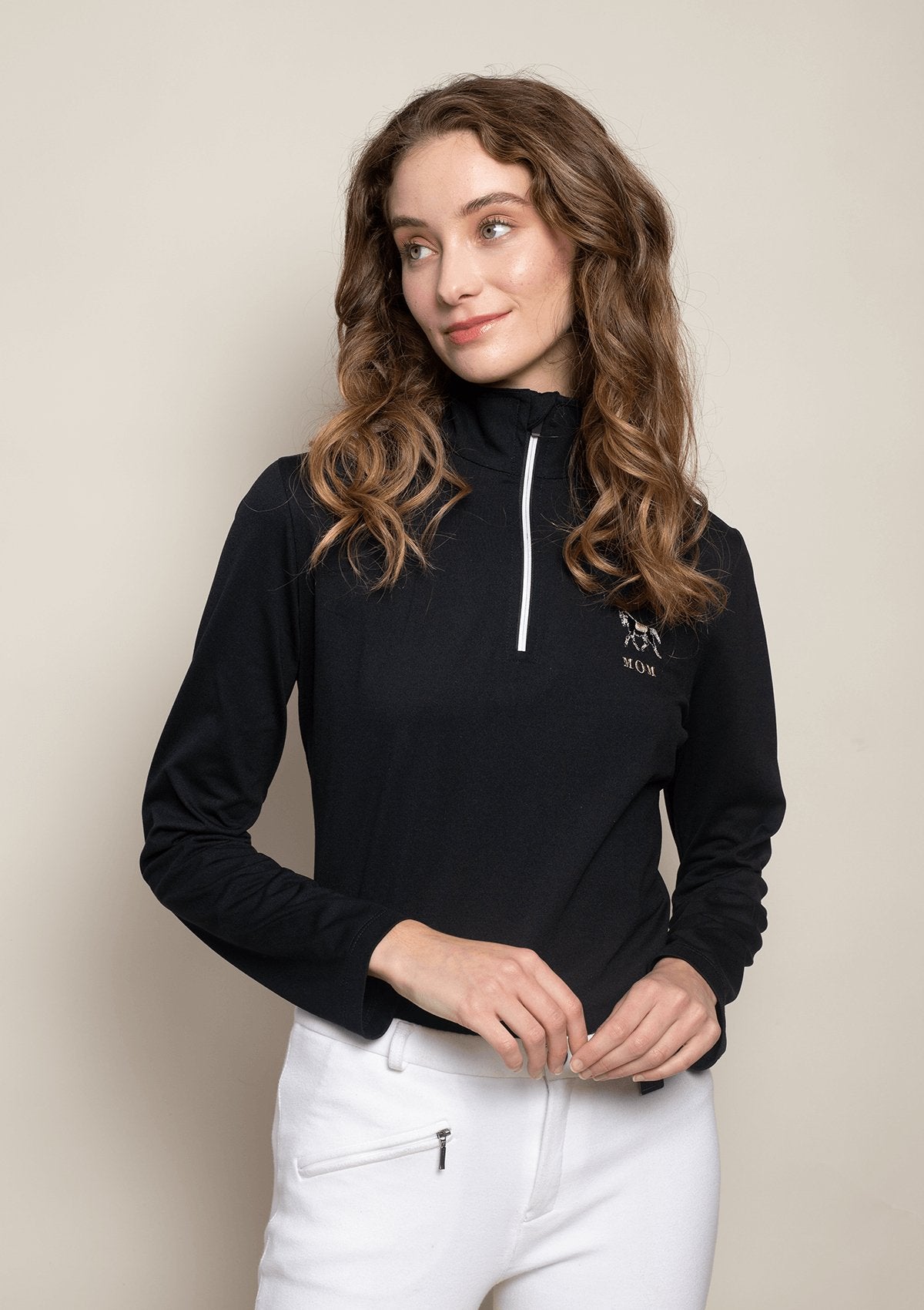 Rönner Devotion Quarter - Zip | Embroidered - Noir | Medium Weight - Rönner - Equiluxe Tack