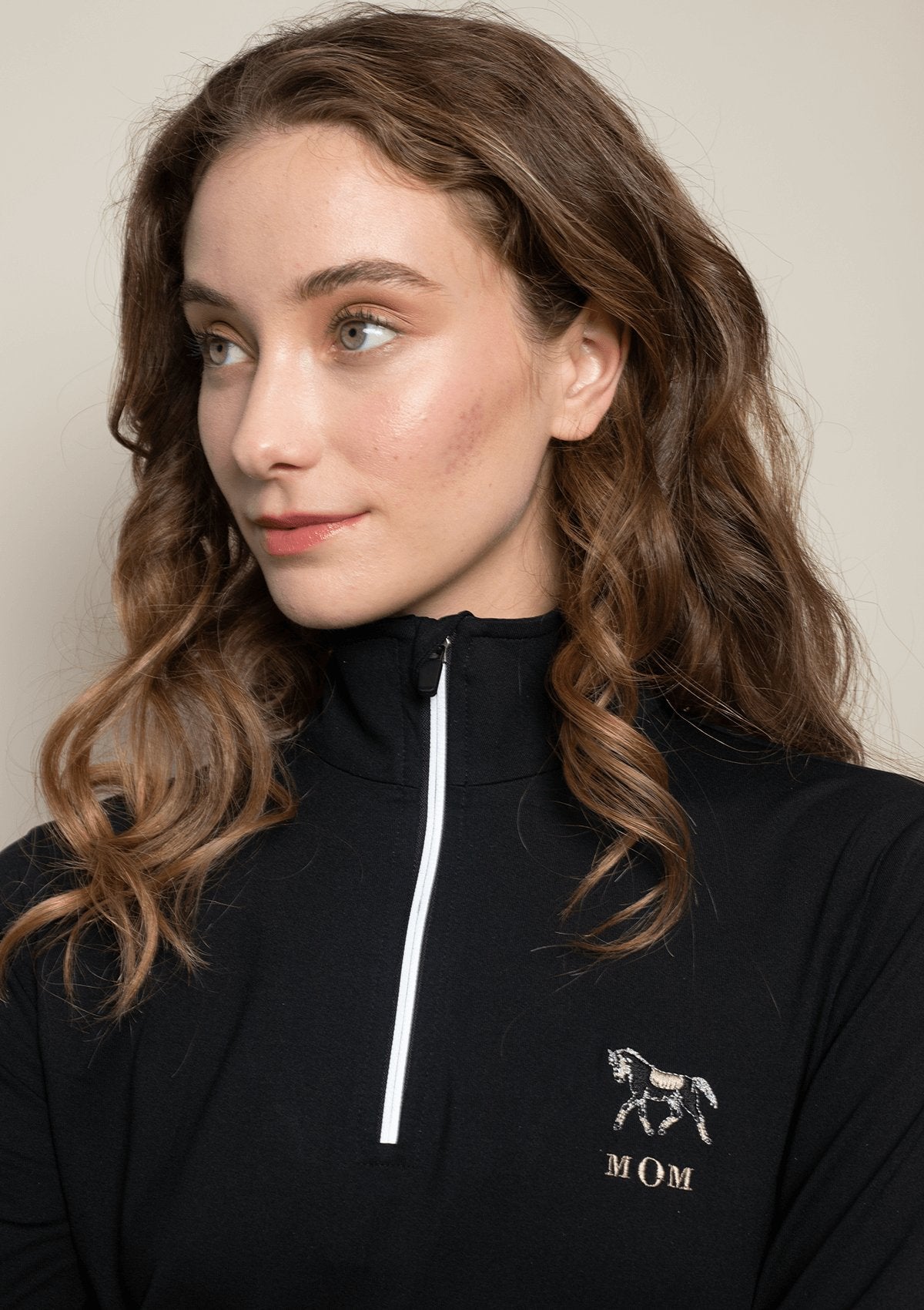 Rönner Devotion Quarter - Zip | Embroidered - Noir | Medium Weight - Rönner - Equiluxe Tack