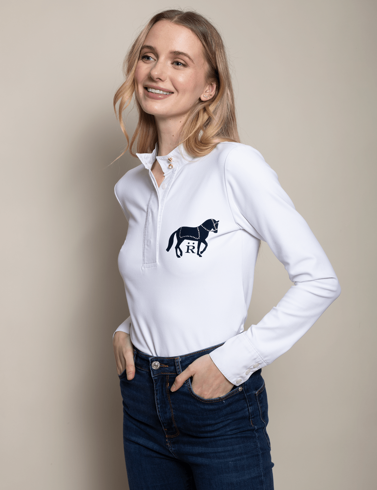Ronner Elsa Show Shirt | White - Rönner - Equiluxe Tack