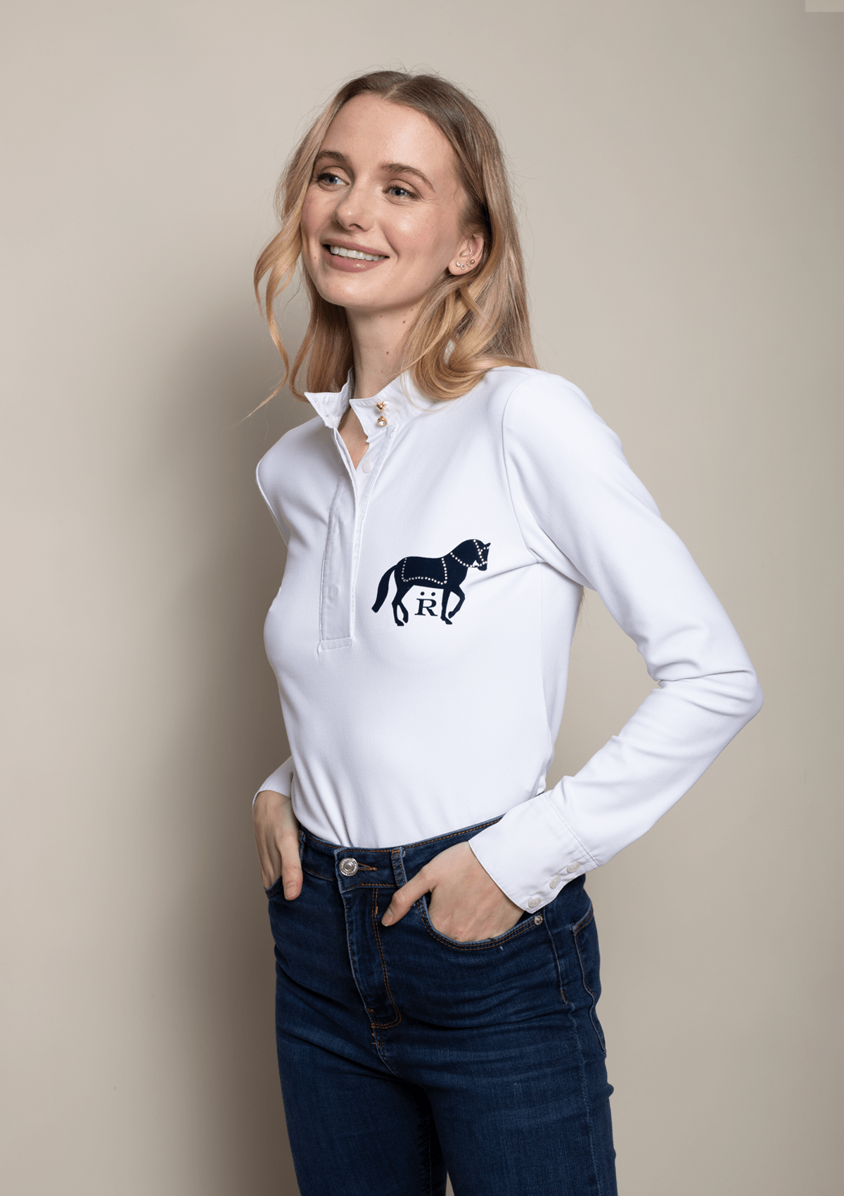 Ronner Elsa Show Shirt | White - Rönner - Equiluxe Tack
