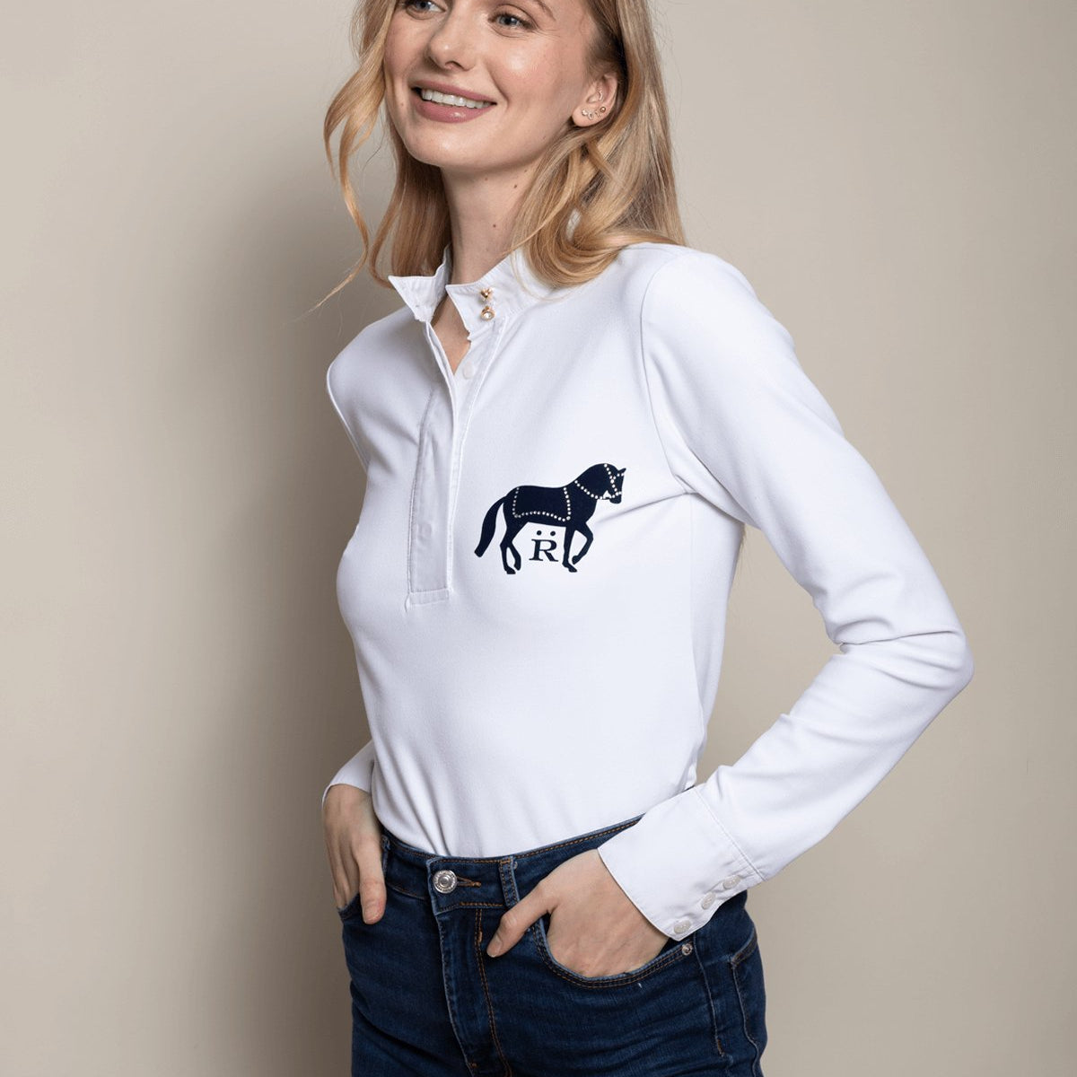 Rönner Elsa Show Shirt | White - Rönner - Equiluxe Tack