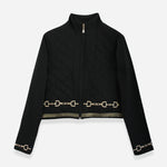 Rönner Ember Embroidered Cropped Zip Jacket | Black - Rönner - Equiluxe Tack