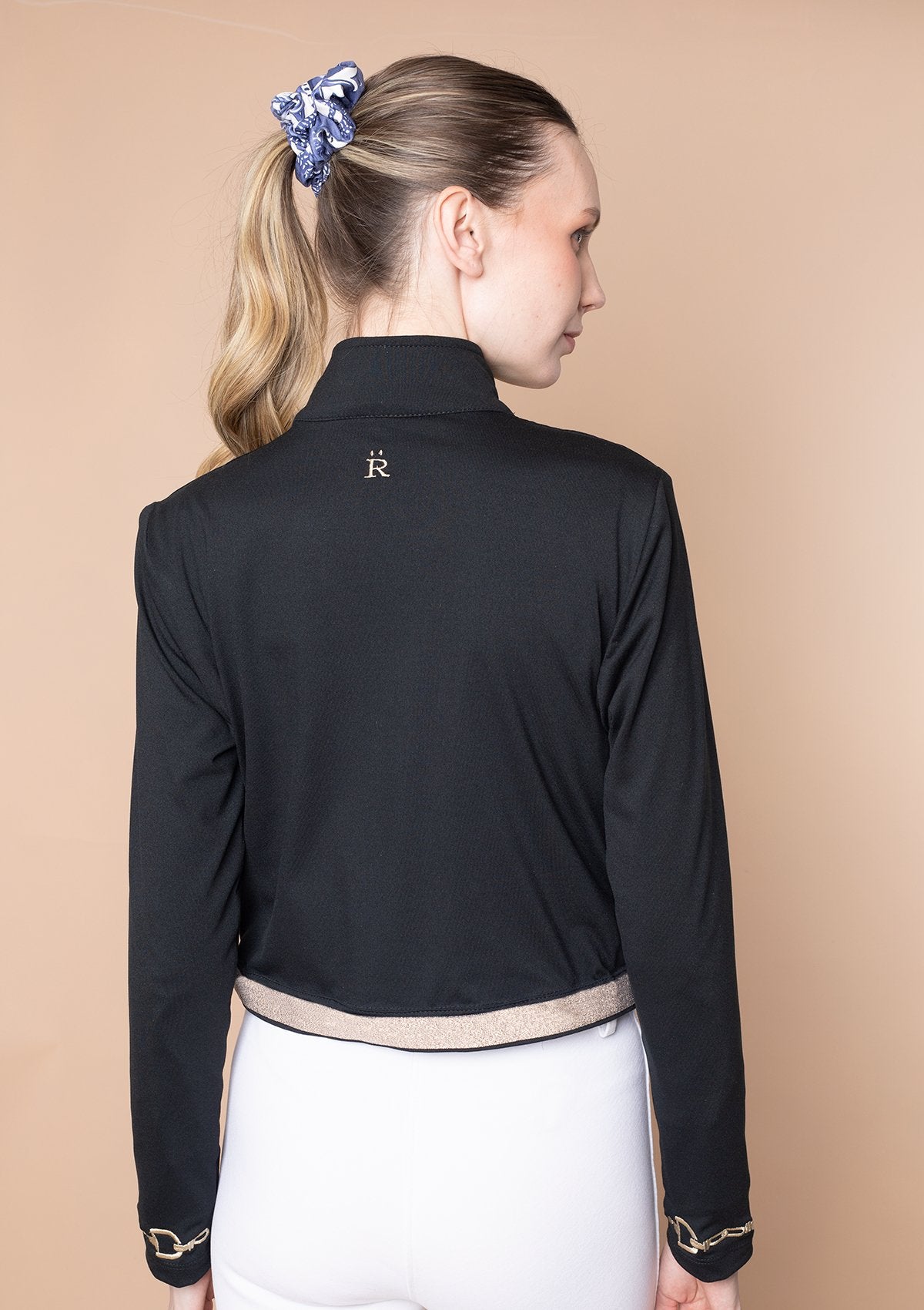 Rönner Ember Embroidered Cropped Zip Jacket | Black - Rönner - Equiluxe Tack