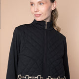 Rönner Ember Embroidered Cropped Zip Jacket | Black - Rönner - Equiluxe Tack