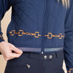 Rönner Ember Embroidered Cropped Zip Jacket | Navy - Rönner - Equiluxe Tack