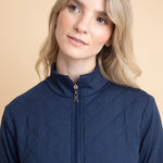 Rönner Ember Embroidered Cropped Zip Jacket | Navy - Rönner - Equiluxe Tack