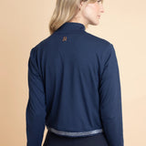 Rönner Ember Embroidered Cropped Zip Jacket | Navy - Rönner - Equiluxe Tack
