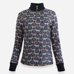 Rönner Emberly Q - Zip Medium Weight | Long Sleeve | Victory Print | Nocturne - Rönner - Equiluxe Tack