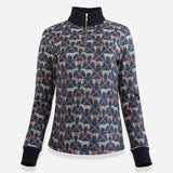 Rönner Emberly Q - Zip Medium Weight | Long Sleeve | Victory Print | Nocturne - Rönner - Equiluxe Tack