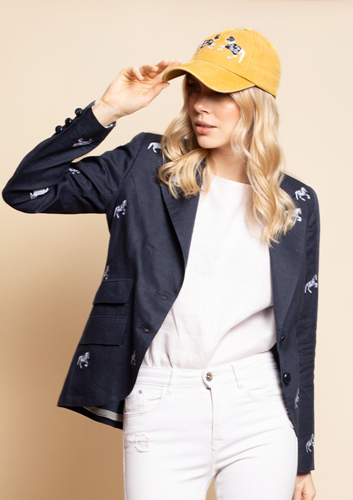 Rönner Equestrian Cotton Carousel Cap | Mustard - Rönner - Equiluxe Tack