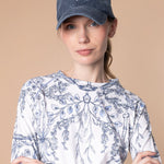 Rönner Equestrian Cotton Geo Horses Cap | Navy - Rönner - Equiluxe Tack