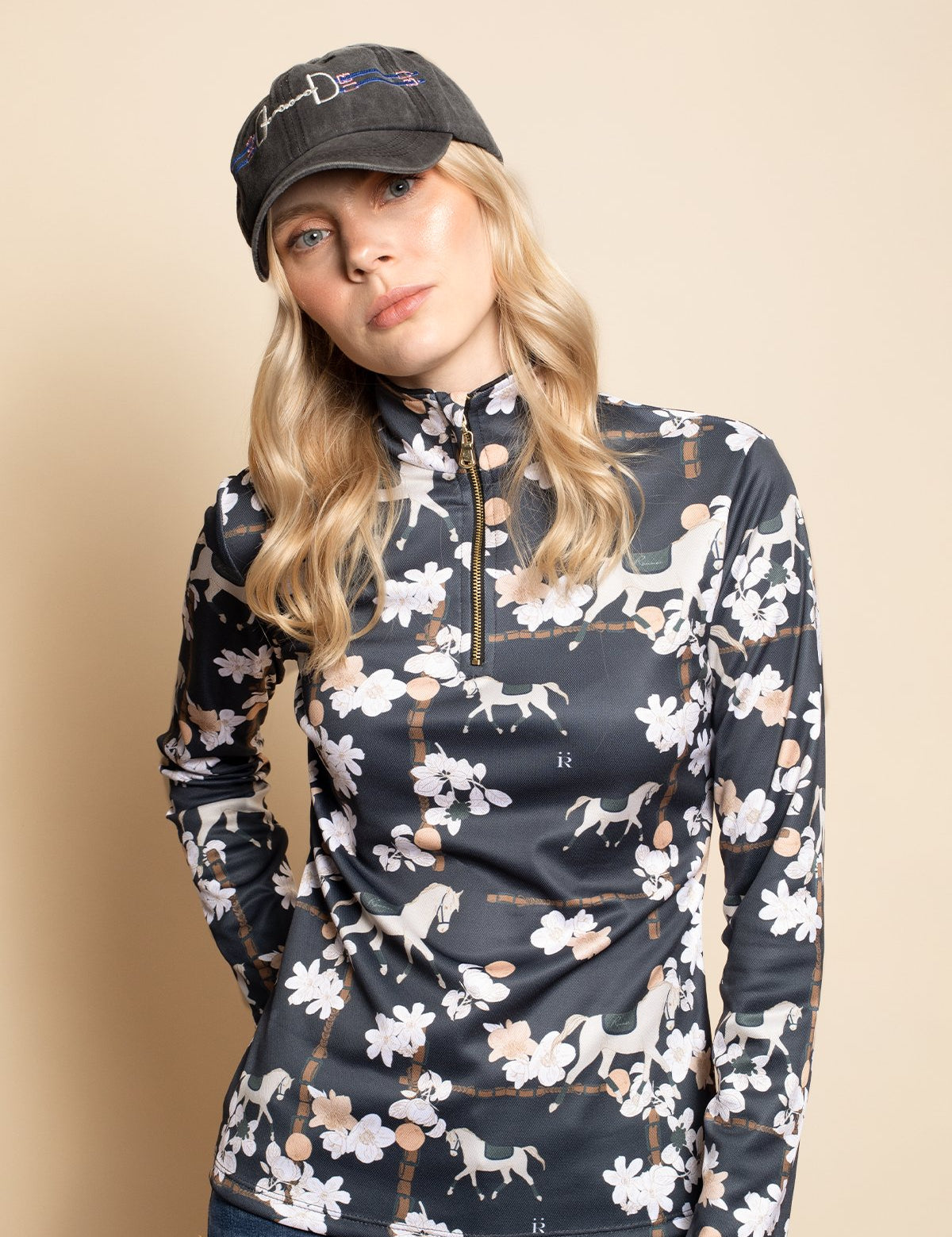 Rönner Equestrian Cotton Sporty Snaffle Cap | Black - Rönner - Equiluxe Tack