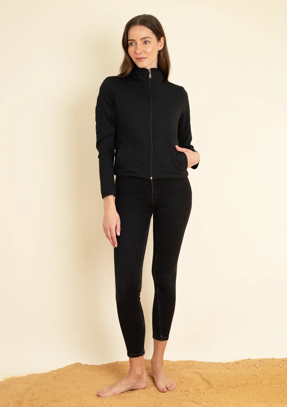 Ronner Equus Embroidered Zip Jacket | Noir - Rönner - Equiluxe Tack