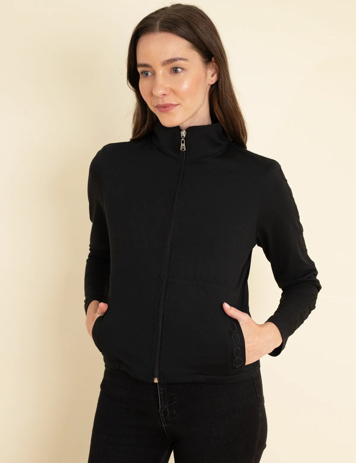 Ronner Equus Embroidered Zip Jacket | Noir - Rönner - Equiluxe Tack