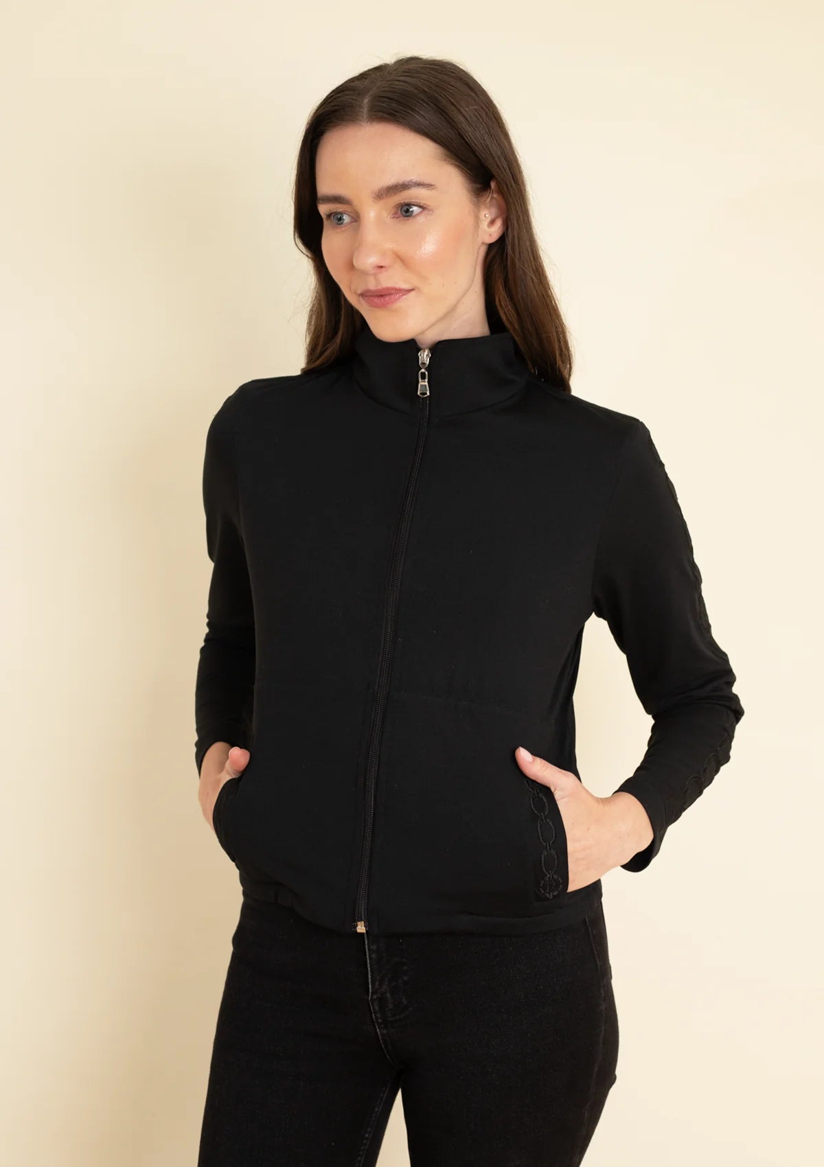 Ronner Equus Embroidered Zip Jacket | Noir - Rönner - Equiluxe Tack