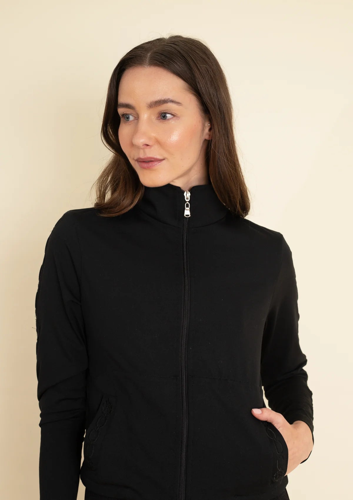 Ronner Equus Embroidered Zip Jacket | Noir - Rönner - Equiluxe Tack