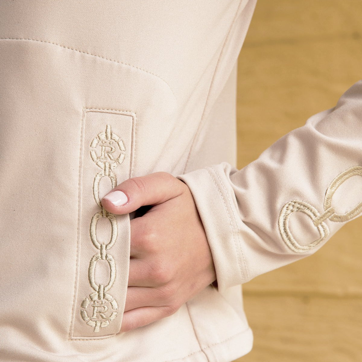 Rönner Equus Embroidered Zip Jacket | Sand - Rönner - Equiluxe Tack