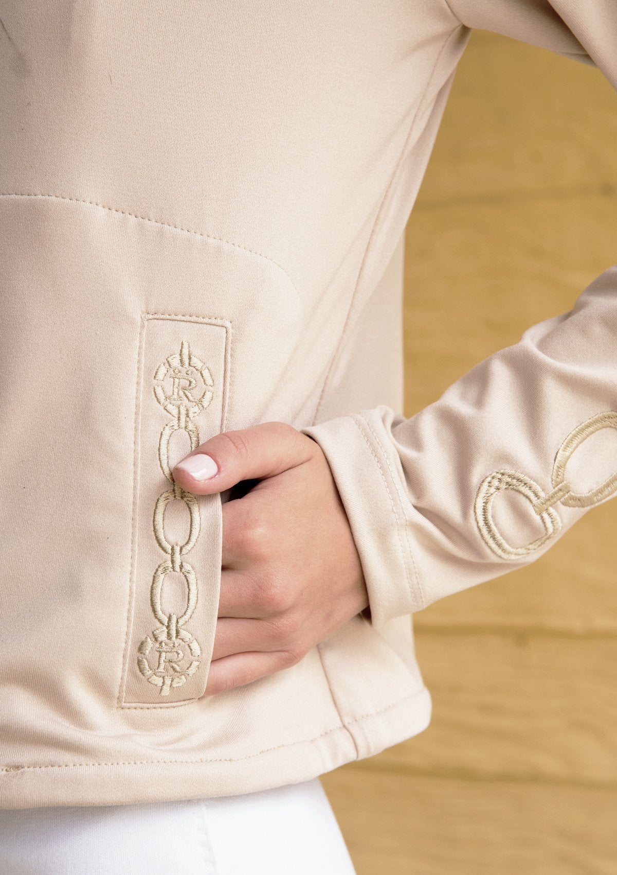 Rönner Equus Embroidered Zip Jacket | Sand - Rönner - Equiluxe Tack