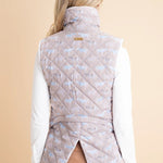 Rönner Florence Quilted Vest | Victory Print | Taupe - Rönner - Equiluxe Tack
