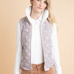 Rönner Florence Quilted Vest | Victory Print | Taupe - Rönner - Equiluxe Tack