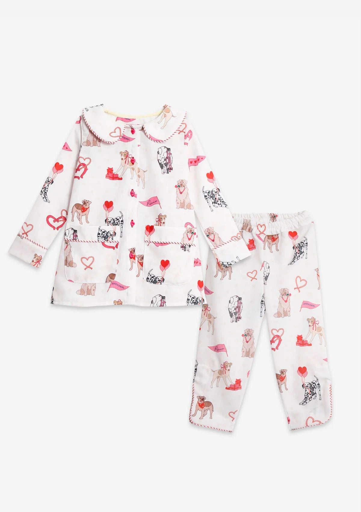 Ronner Loyal Luck Children's PJ's Set | Long Sleeve | White - Rönner - Equiluxe Tack