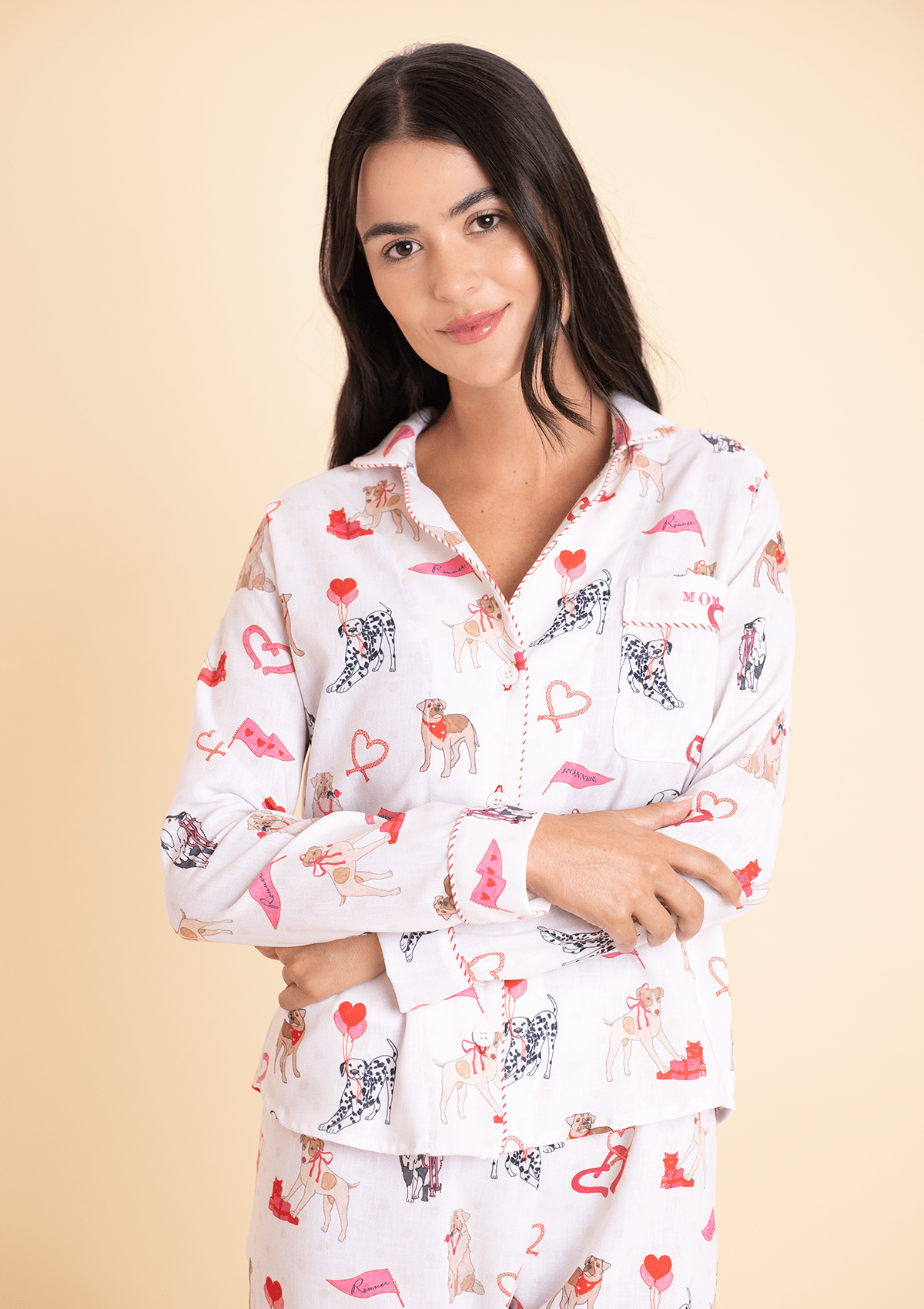 Rönner Loyal Luck PJ's Set | Long Sleeve | White - Rönner - Equiluxe Tack