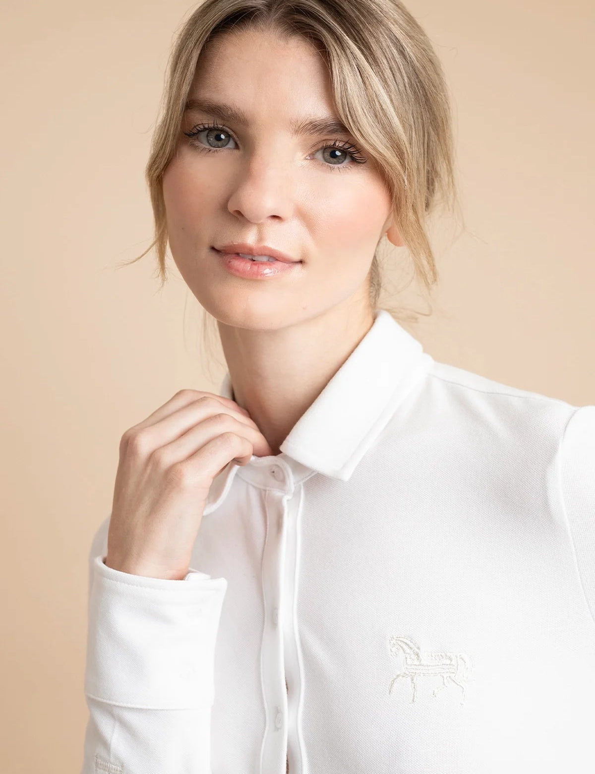 Ronner Lucia Cotton Polo - Shirt Long Sleeve | Teal - Rönner - Equiluxe Tack