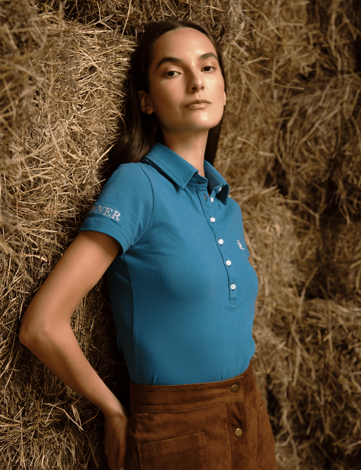 Ronner Lucia Cotton Polo - Shirt Short Sleeve | Teal - Rönner - Equiluxe Tack
