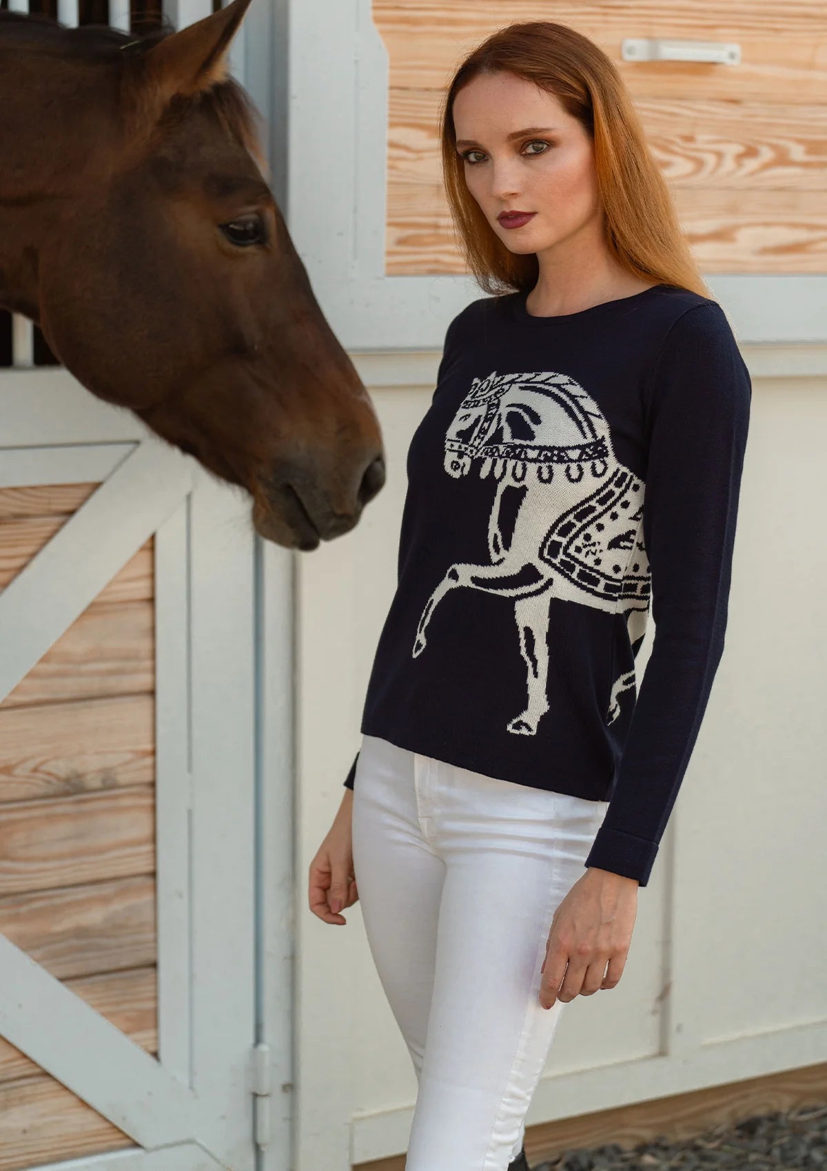 Rönner Martina Sweater | Navy - Rönner - Equiluxe Tack
