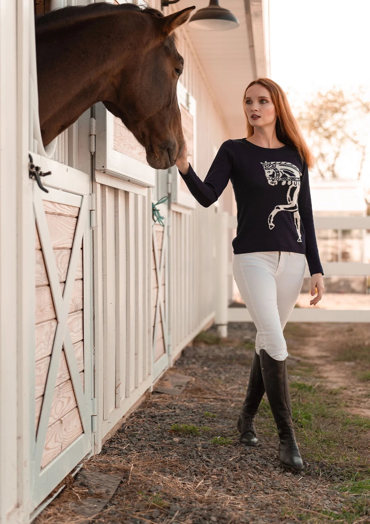 Rönner Martina Sweater | Navy - Rönner - Equiluxe Tack