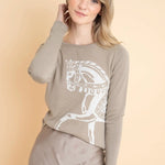 Rönner Martina Sweater | Taupe - Rönner - Equiluxe Tack