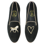 Rönner Mimosa Slippers Love | Black & Camel - Rönner - Equiluxe Tack